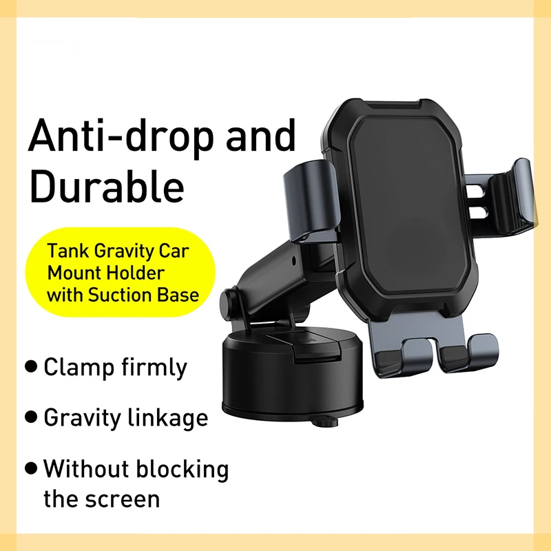 

Gravity Car Phone Holder Suction Cup Adjustable Universal Holder Stand in Car GPS Mount For iPhone