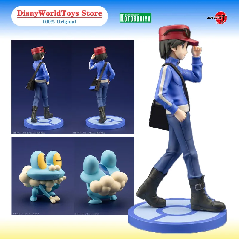 Фото Оригинальная фигурка Kotobukiya Pokemon ARTFX J Calme With Keromatsu 1/8 Calem With Froakie, подлинная, в наличии, модель игрушки №1