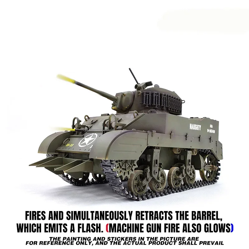 Для 1/16 радиоуправляемого танка M5A1 модель резервуара 2 4G военный автомобиль с