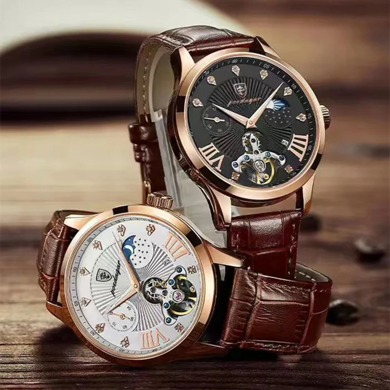 

2022 Relogio Masculino Watches Men Fashion Sport Stainless Steel Case Leather Strap Watch Quartz Business Wristwatch Reloj Hombr