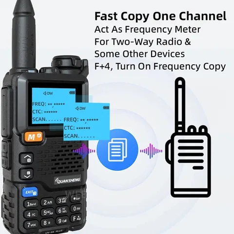 Quansheng UV 5R Plus Walkie Talkie Портативный Am Fm двусторонний радиокоммутатор VHF Station K5 Приемник Ham Беспроводной комплект дальнего действия