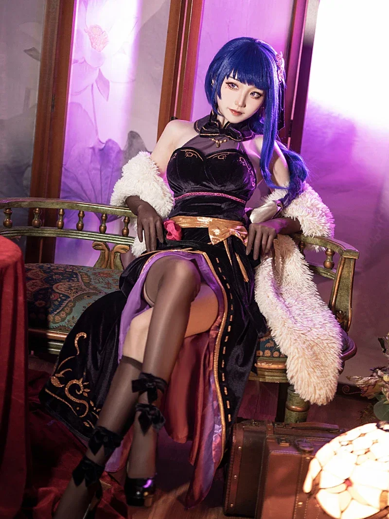 Платье Raiden Shogun Game Genshin Impact Beelzebul костюм для косплея элегантный чонсам униформа