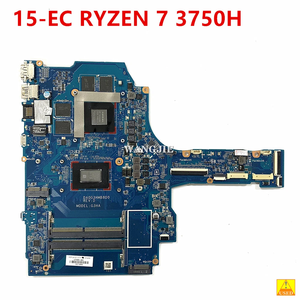 

L71930-001 для HP PAVILION GAMING 15-EC Материнская плата ноутбука DA0G3HMB8D0 REV: D RYZEN 7 3750H + GTX1650 4 Гб
