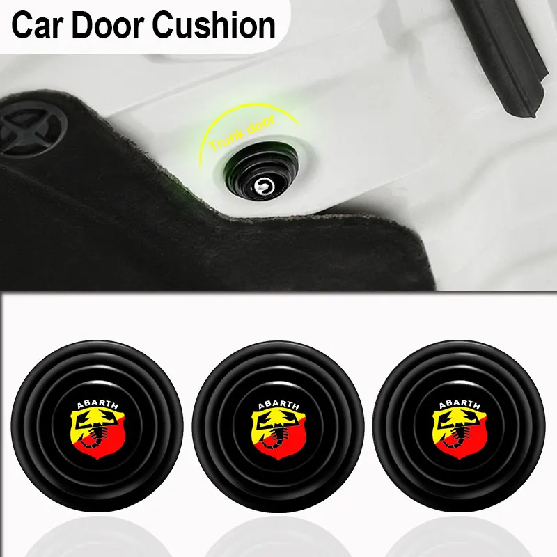 

Car Personalized Door Shock Pad Logo Sticker for Abarth Puto 595 500 124 125 Stilo Ducato Carbono Competizione Car Accessories