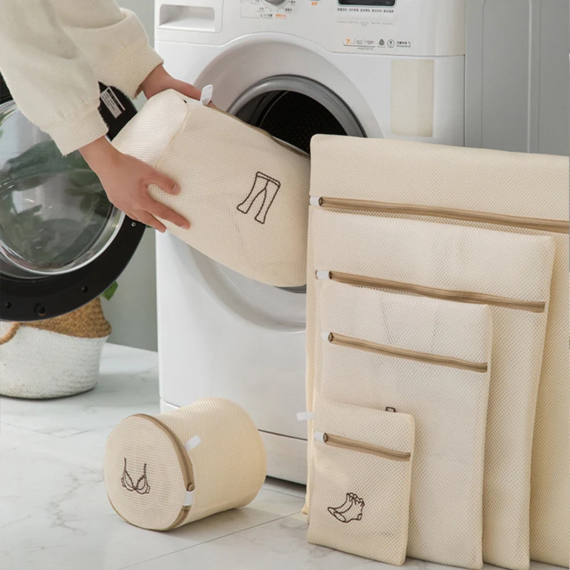 

Mesh Laundry Bag for Washing Machines Bra Underwear Sock Clothes Washing Bag Bathroom Organizer Net Wash Bags Dirty Laundry Bags