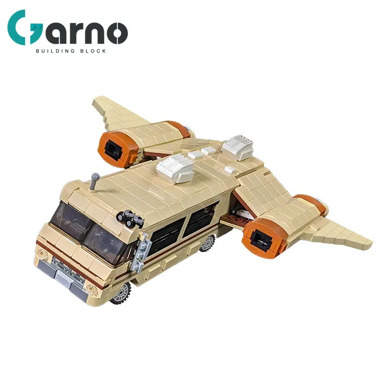 

Garno Movie Spaceballsed RV Van Vehicle Eagle-5 Car Rocket Spaceship Building Block High-tech Speed Champion Brick Toy Kids Gift