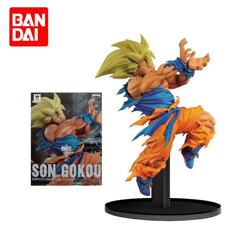 

Bandai BWFC Dragon Ball Super Saiyan Son Goku Action Figure Anime Model Doll Collectible Table Ornaments Children's Toys Gift