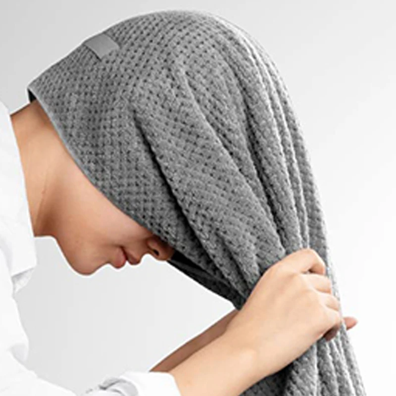 Впитывающая быстросохнущая шапочка для душа женщин и взрослых с длинными