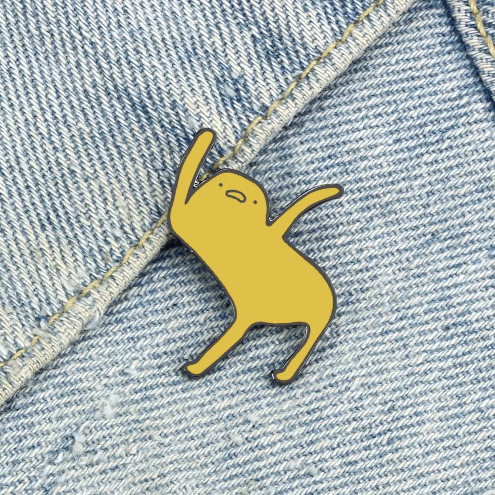 Новая личность желтый подавленный злодей эмалированный штифт для женщин и