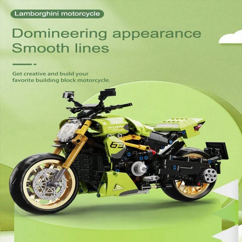 Конструктор мотоцикл Набор строительных блоков алдульты супермотоцикл набор
