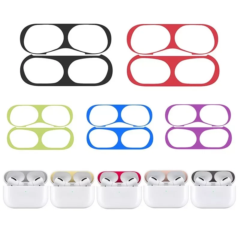 

Metal Dust Guard Sticker Case for Airpods Pro Earphone Cover for Airpods 2 1 Headphone Charging Box Accessories