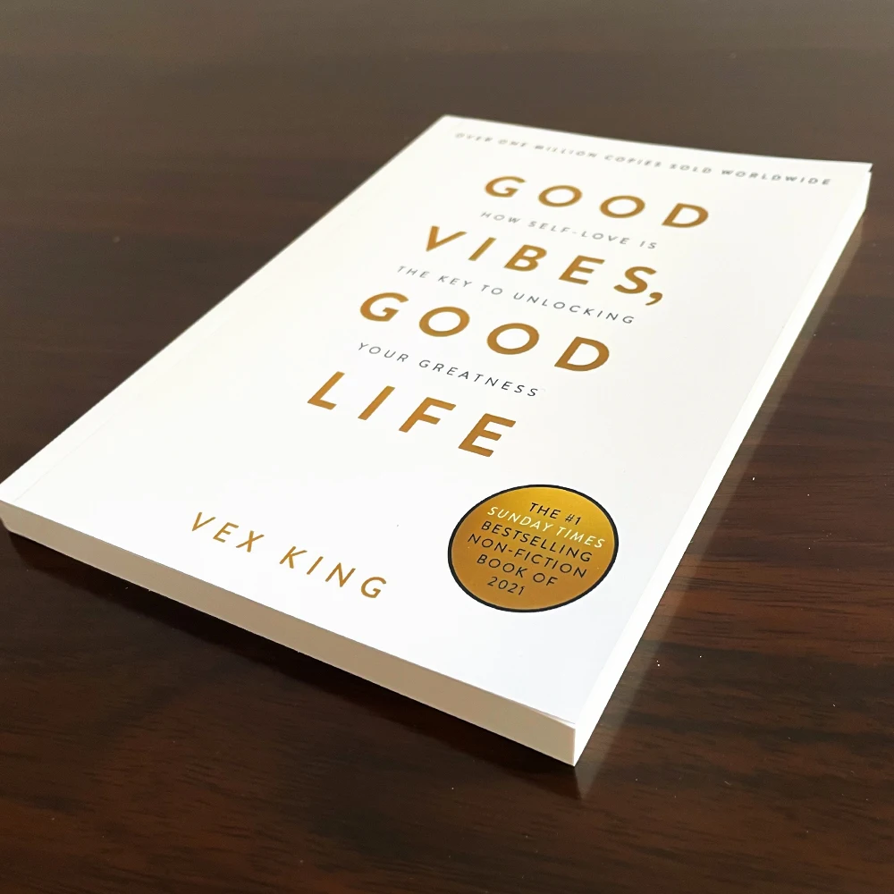 

Adult English Book Good Vibes, Good Life: How Self-Love Is the Key to Unlocking Your Greatness by VEX KING Paperback