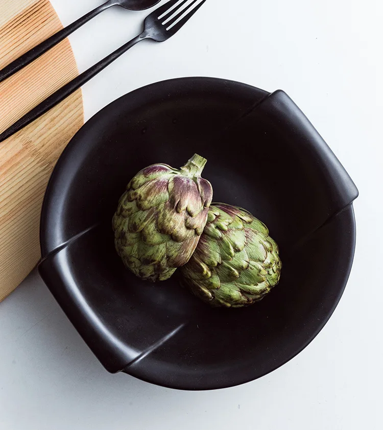 

Креативная керамическая суповая миска в скандинавском стиле, домашняя Салатница, миска для фруктов, большая миска для лапши с перекрестным...