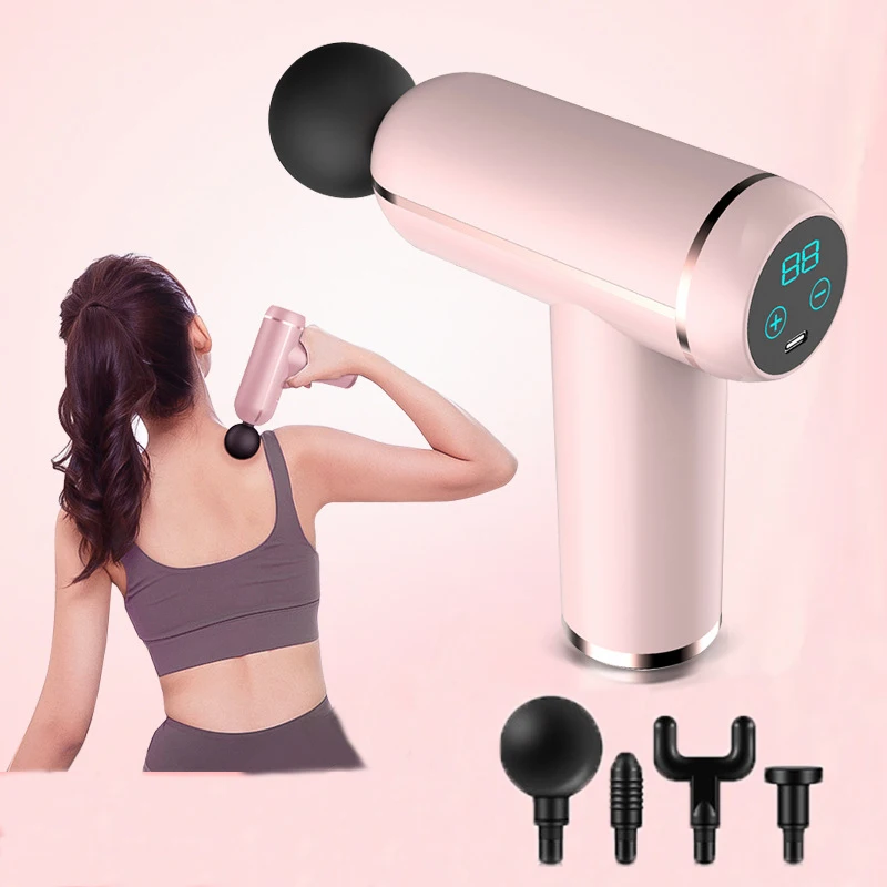 

32Level LCD Display Massage Gun Portable Percussion Pistol Massager For Body Neck Deep Tissue Muscle Relaxation Gout Pain Relief