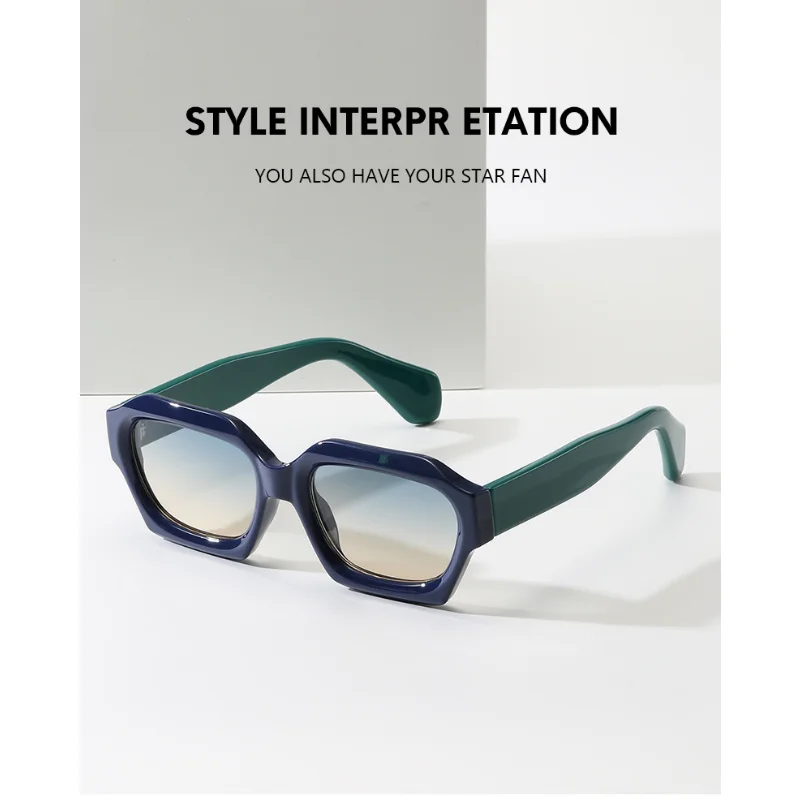 

Новые Классические солнцезащитные очки в квадратной оправе 86606 индивидуальные трендовые солнцезащитные очки универсальные трендовые солнцезащитные очки