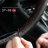 car steering wheel braid cover soft fiber leather steering wheel with needles and thread auto interior accessories hot%ef%bc%81
