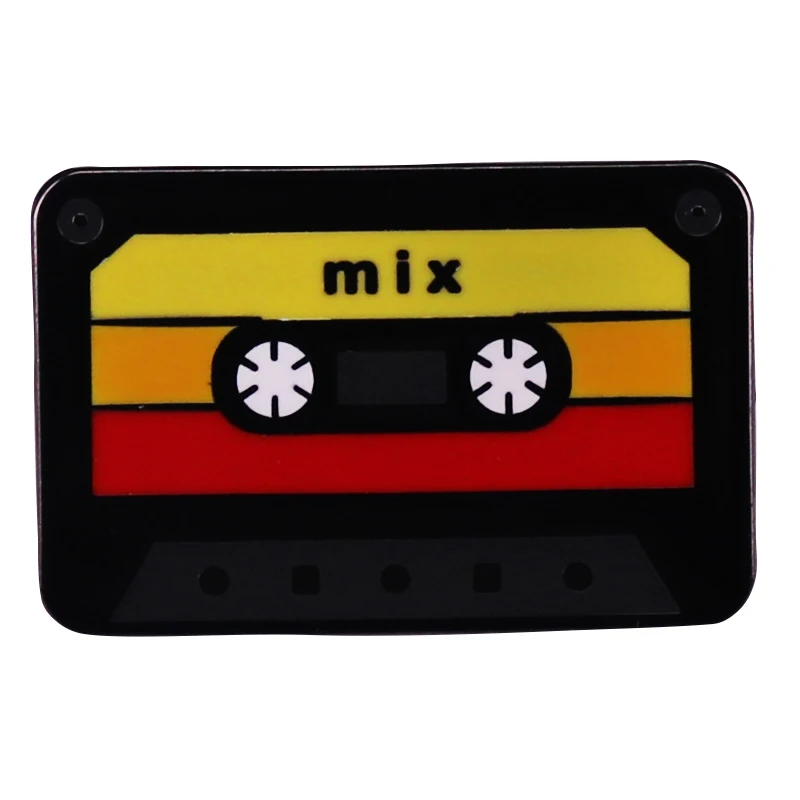 

C4360 креативный Ретро винтажный рекордер эмалированная булавка кассета бейдж брошь джинсовая рубашка рюкзак ювелирные изделия подарок для друзей