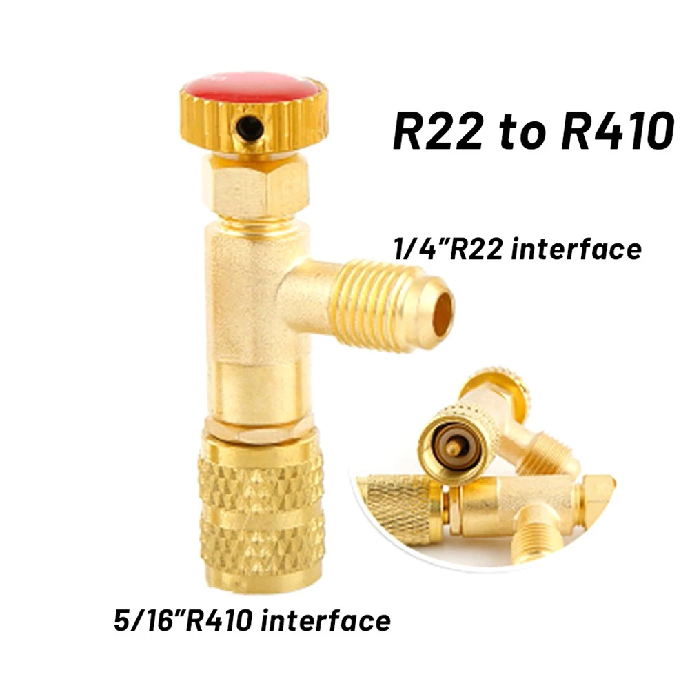 

R410A Refrigeration Charging Air Conditioning Adapter Liquid Safety Valve Copper Liquid Adapter Repair Fluoride Hand Tool Parts