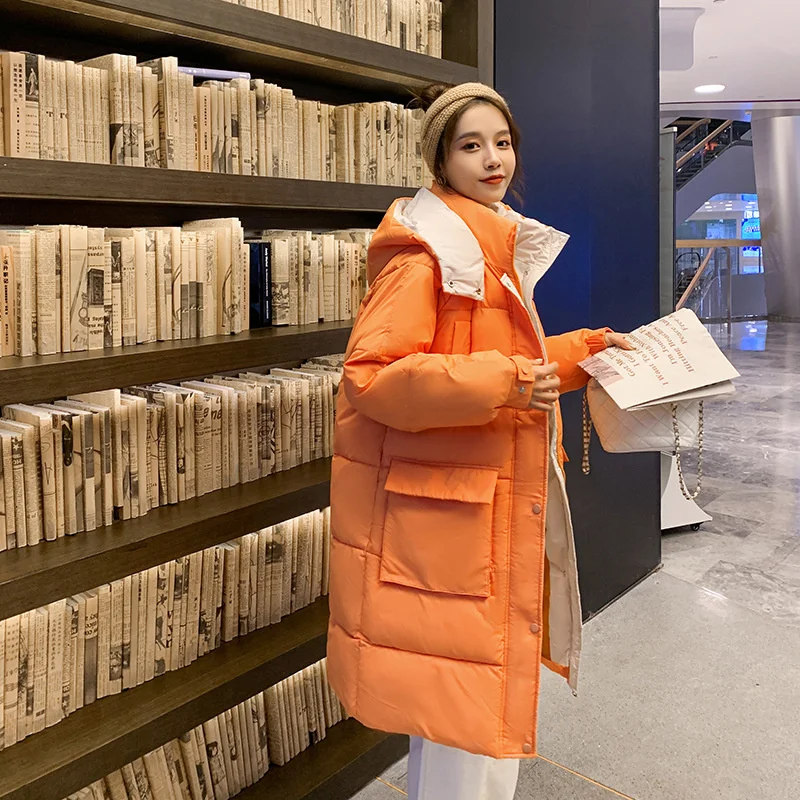 

Новинка 2021, зимняя женская куртка, теплые парки, длинное пальто, женская одежда с капюшоном, парка, толстая зимняя одежда, куртки, верхняя одежда