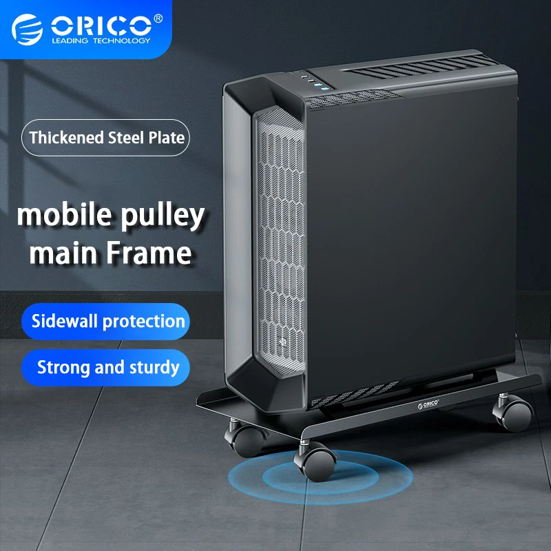 

ORICO Computer Host Bracket Bracket Pulley Lock Chassis Rack Free Mobile Desktop Host Box Rack Host Tray with Baffle Protection