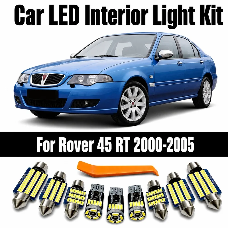 Фото Комплект из 8 светодиодных ламп для салона автомобиля (LED) для Rover 45 RT 2000-2005: освещение потолка, карты, багажника, перчаточного ящика №1