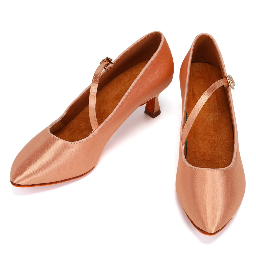 Women Tango Dance Shoes Girls Modern Latin Dance-Shoes Soft Sole Ladies High Heel Ballroom Dancing Shoes Professional Black New