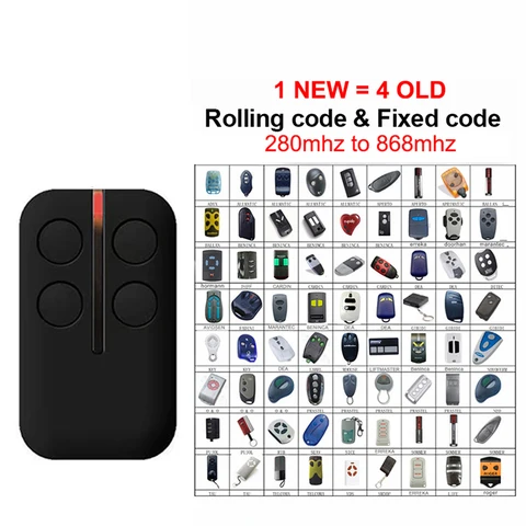 Дубликатор дистанционного управления воротами, многочастотный, от 287 до 868 МГц, устройство для открывания гаражных ворот, клон, 4-канальный ручной беспроводной передатчик