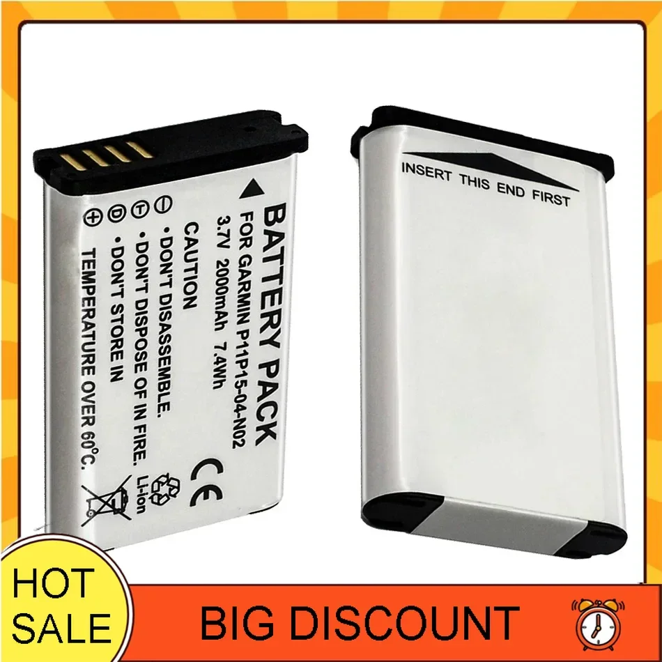 010-11654-03 Портативный аккумулятор 2000 мАч для GARMIN Monterra 680t 650t 610t 600t Ручная экшн-камера