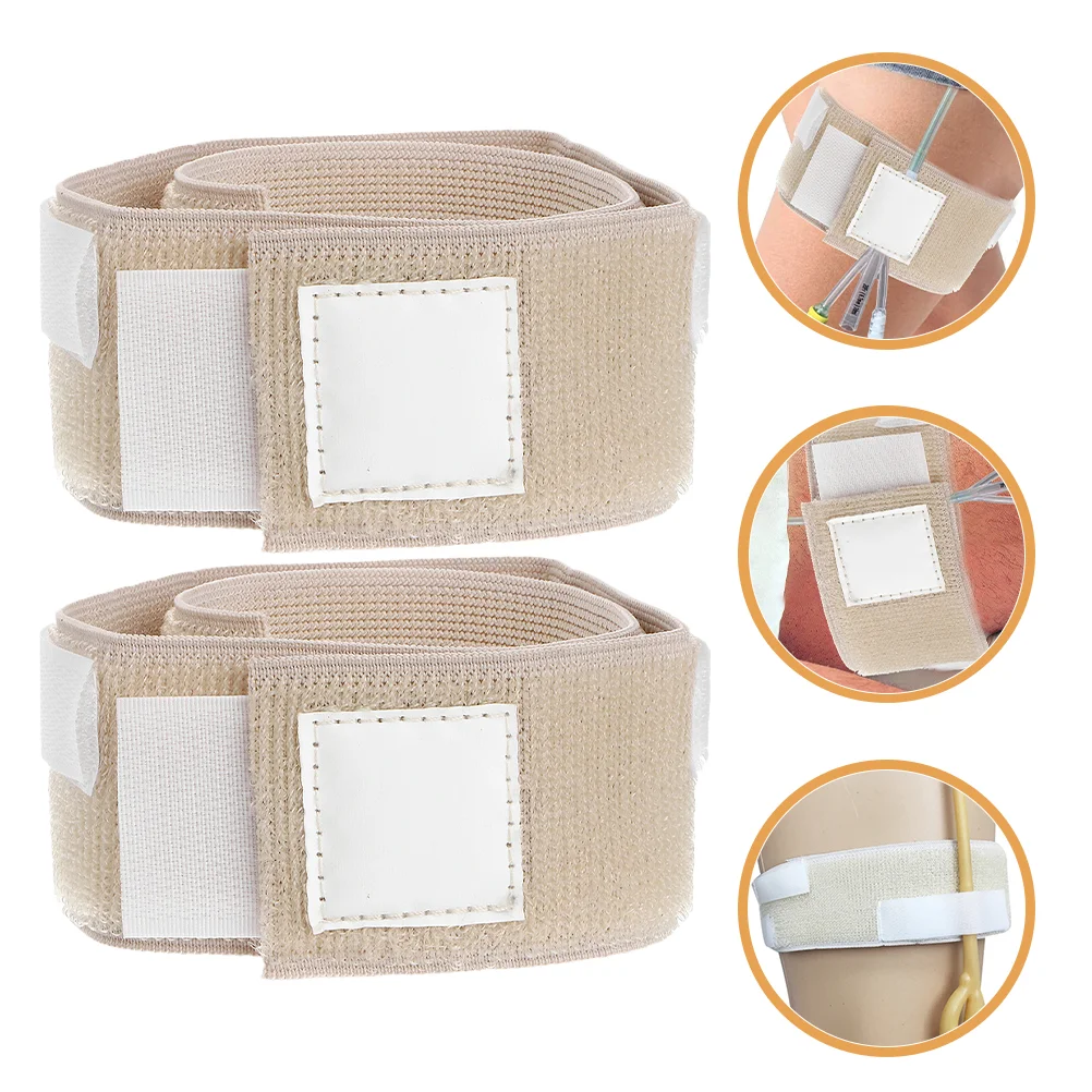 

2 Pcs Catheter Fixation Tape Holder Patient Drainage Practical Fixing Strap Bag Stand Convenient Leg Universal Durable Urine