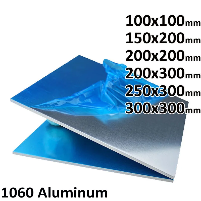 

1Pc 1060 Aluminum Plate Sheet Flat Pure Aluminum Customizable Laser Cut Thickness 1~5mm