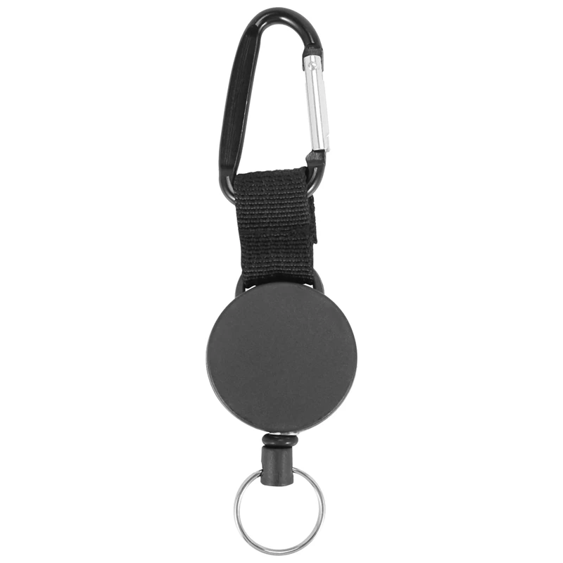 

4 Pieces Heavy Duty Retractable Keychain Retractable Badge Holder Reel Clip With 64Cm Steel Wire Rope