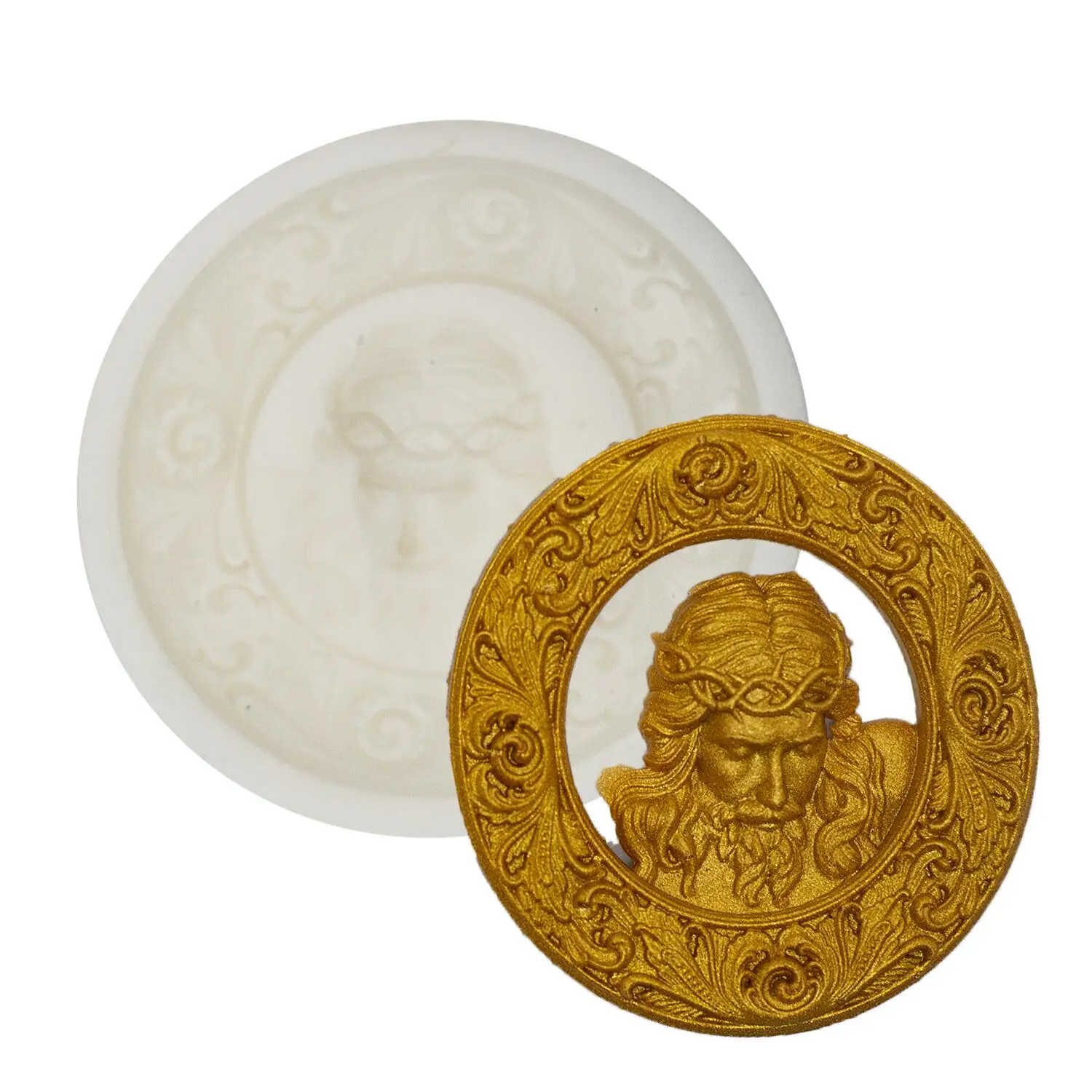 

Good Friday Photo Frame Silicone Mold Cake Chocolate Dessert Lace Decoration DIY Design Pastry Fondant Moulds Resin Kitchen Tool