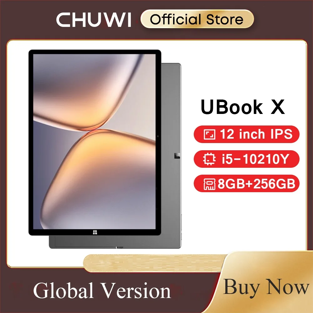CHUWI UBook X планшет с 12-дюймовым дисплеем, процессором Intel i5 10210Y, ОЗУ 8 ГБ, ПЗУ 256 ГБ, 2,4 ГБ