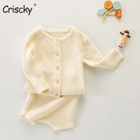 criscky baby rompers knitted halter sleeveless newborn infant kids boys sweaters jumpsuits knitted childrens clothes outfits