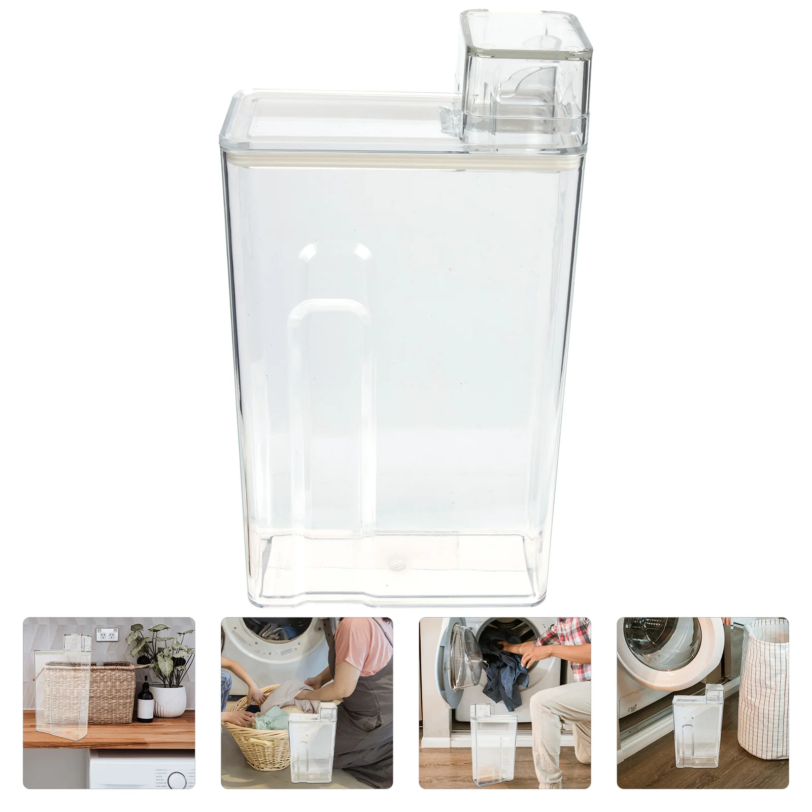 

Laundry Detergent Dispenser Container Bottle Soap Holder Liquid Room Softener Storage Beads Canister Fabric Containers Washing
