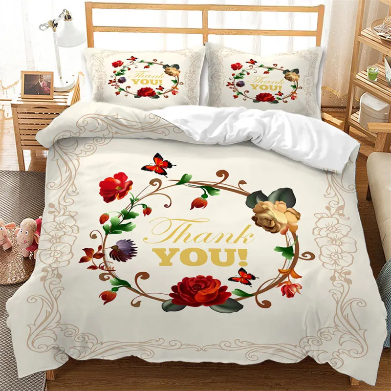 

Floral Duvet Cover Garden Flower Branches Bedding Set Leaves Comforter Cover Twin Full For Kids Girls Teens Adults Bedroom Decor