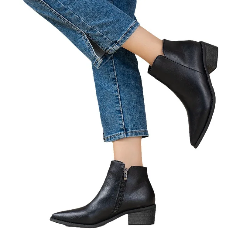 Женские ботинки новинка 2024 пуанты на молнии роскошные дизайнерские заостренные