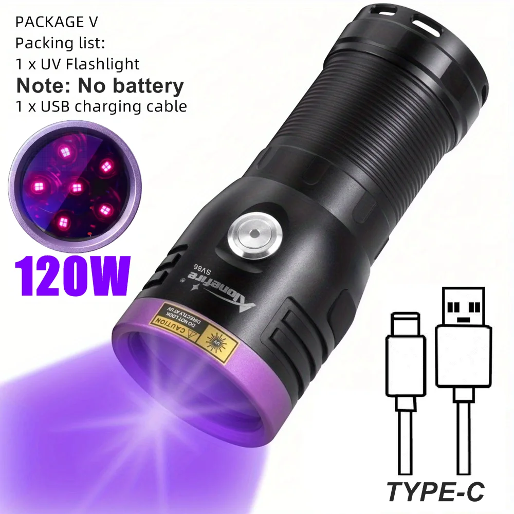

AloneFire SV86 6x LED 365nm УФ-фонарик