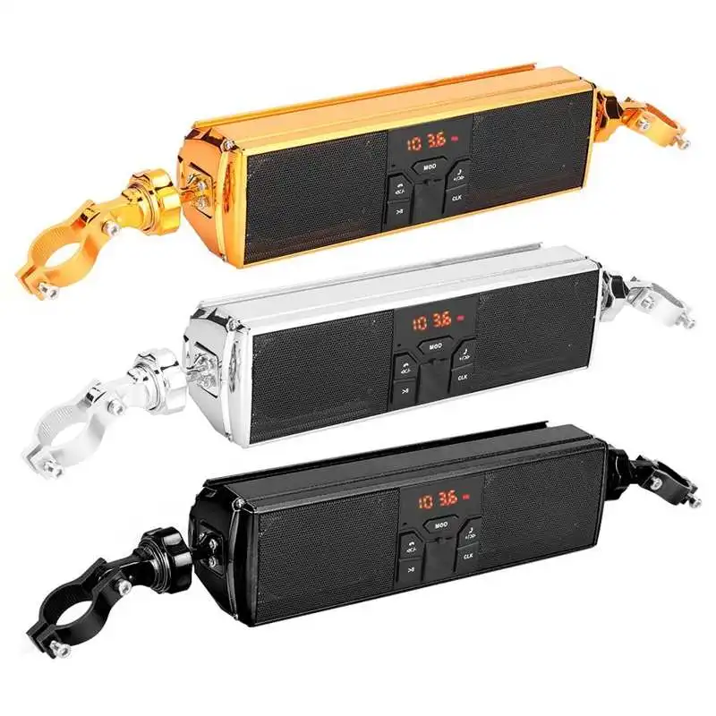 Motorcycle Speaker Waterproof Audio System Handlebar Mounted USB Soundbar Support TF Card Motorbike Modification