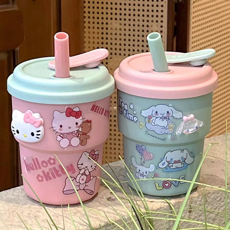 Sanrio Hello Kitty Cinnamoroll сопутствующая чашка для воды новая милая чайная студенческие