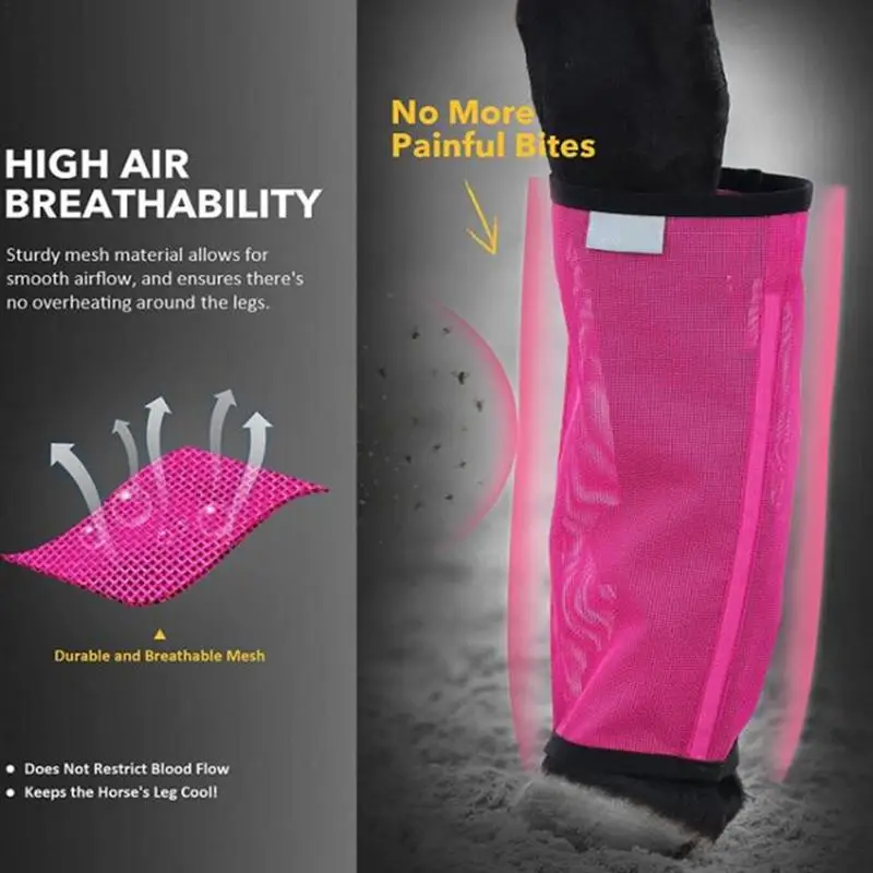 Лошадиные леггинсы 4 шт. многоразовые ботинки для лошадей дышащие сетчатые