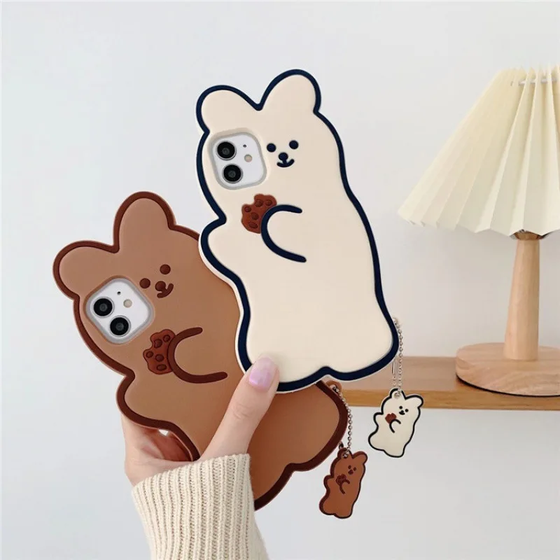 

Cartoon Bear Mobile Phone Case for Iphone 12 Pro Max Silicone Shell for Iphone 11 Xs Xr Protective Back Cover Soft Sleeve