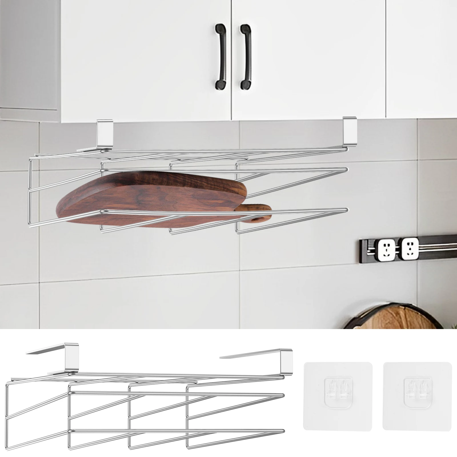 Кухонный подвесной органайзер стойка под шкафом вешалка для бумажных полотенец