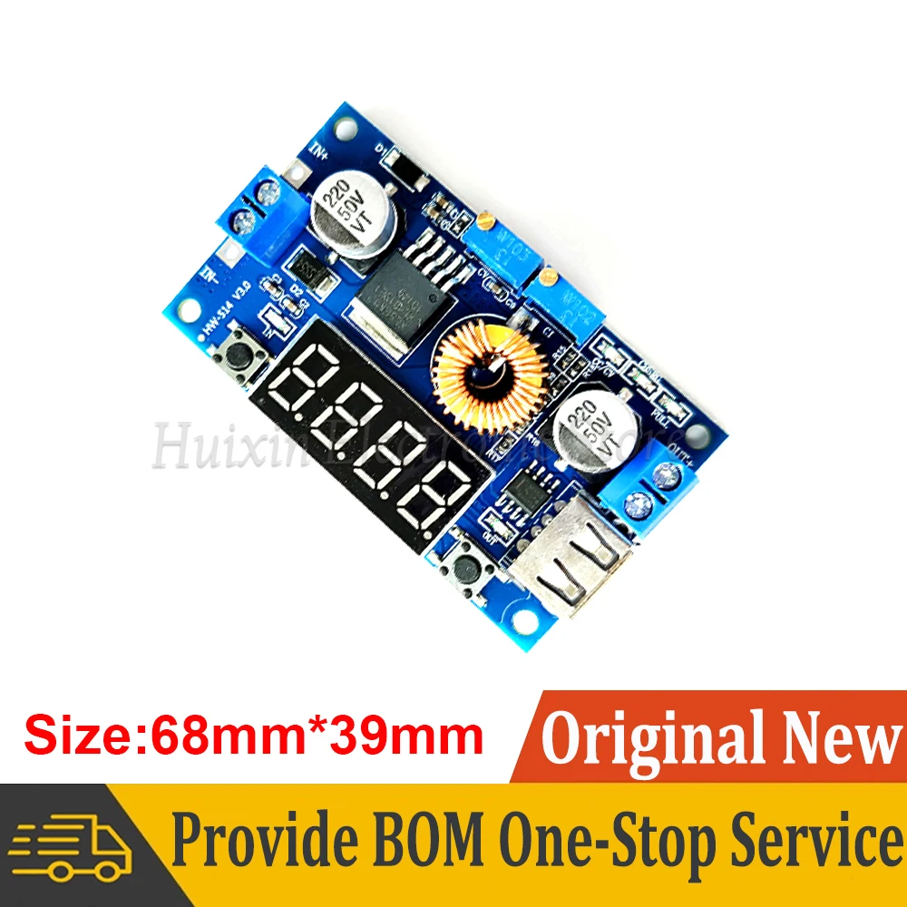 

5A XL4015 Constant voltage constant current buck power module Voltage and current display LED drive lithium battery charging