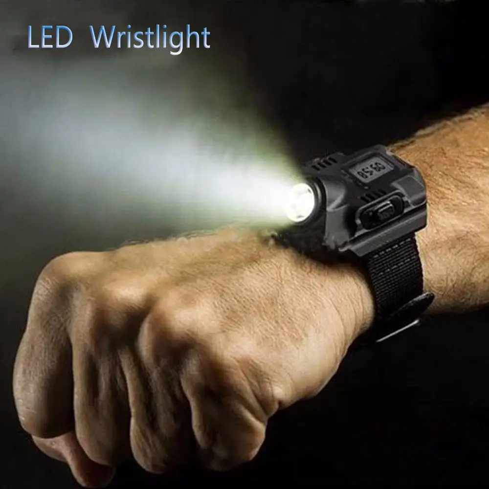 

Multifunction Watch Led watch Flashlight LED Wristlight Rechargeable Lamps Lantern Waterproof Wrist Lighting Torch Outdoor lamp