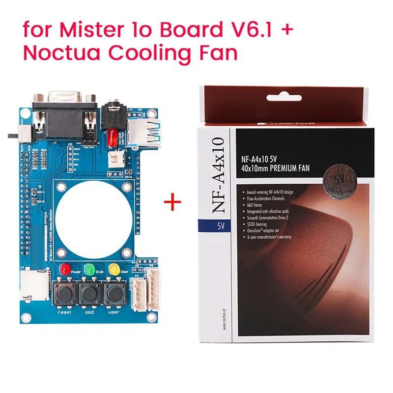 Аналоговая плата Mister FPGA IO V6.1 с запасными частями для вентилятора NOCTUA аксессуары