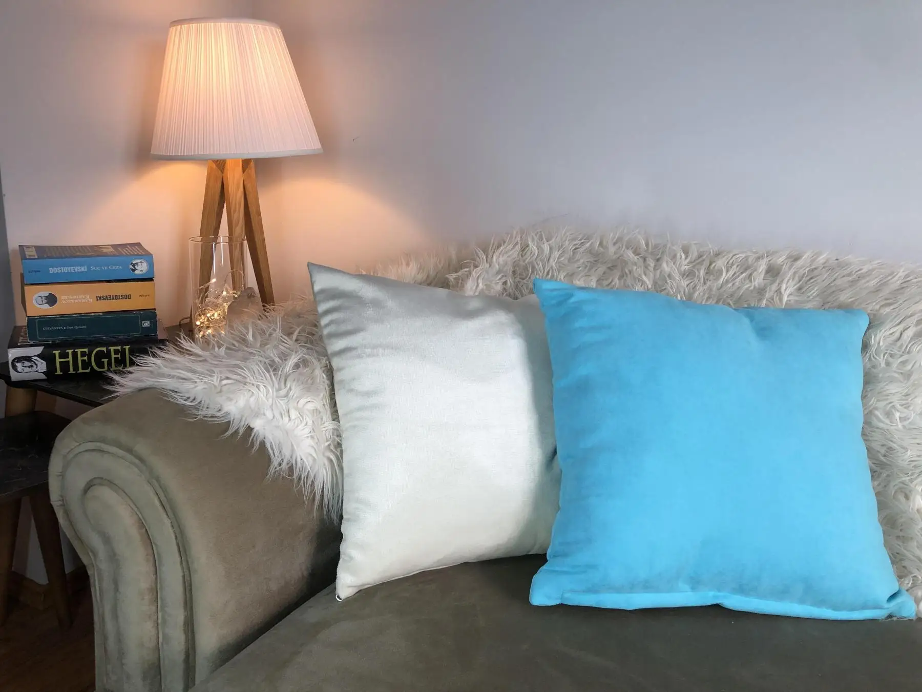 

Light Blue Pillow decorate Pillow Cushion Case 2 PCs 45x45cm