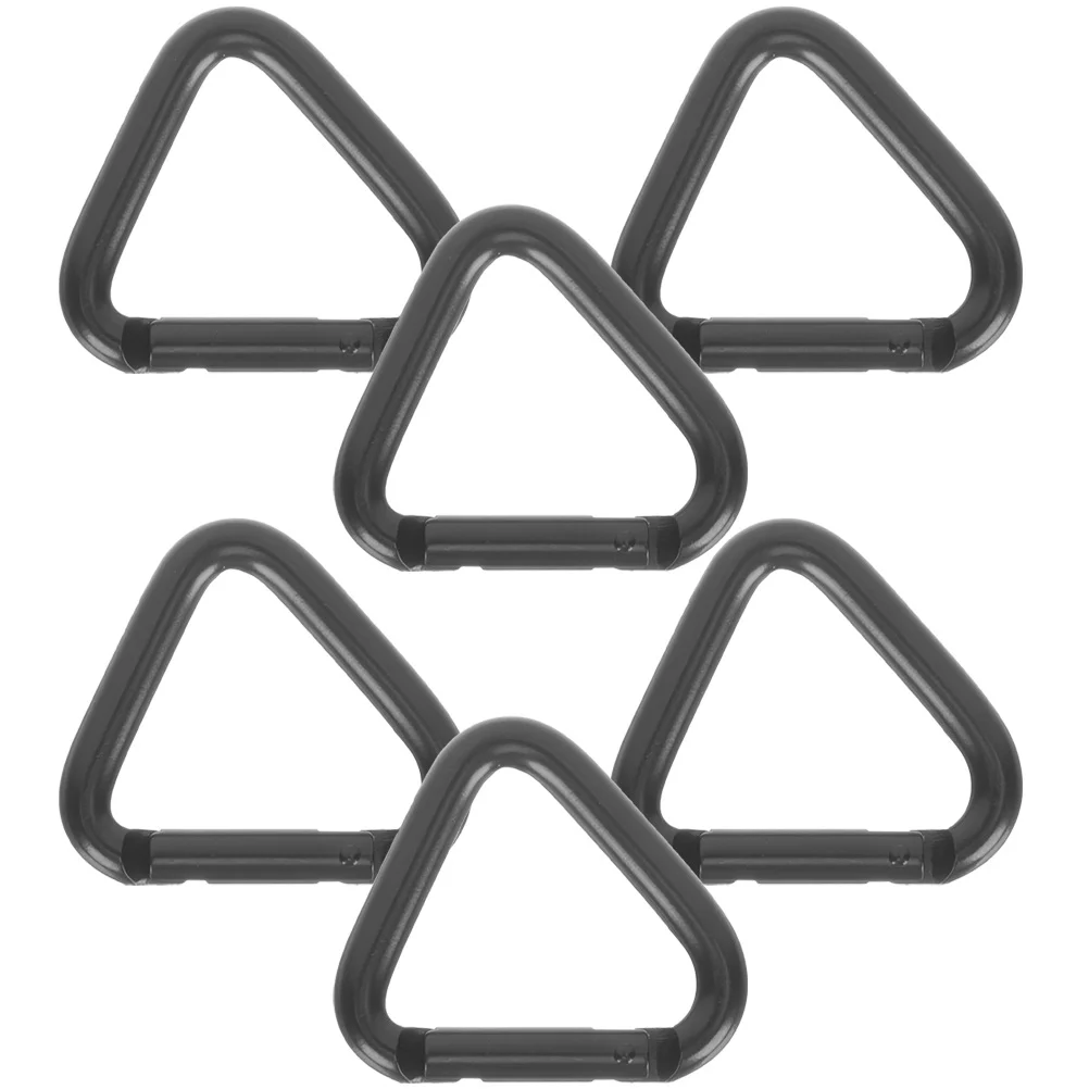 6-шт карабин для скалолазания треугольная сверхмощная пряжка большие черные
