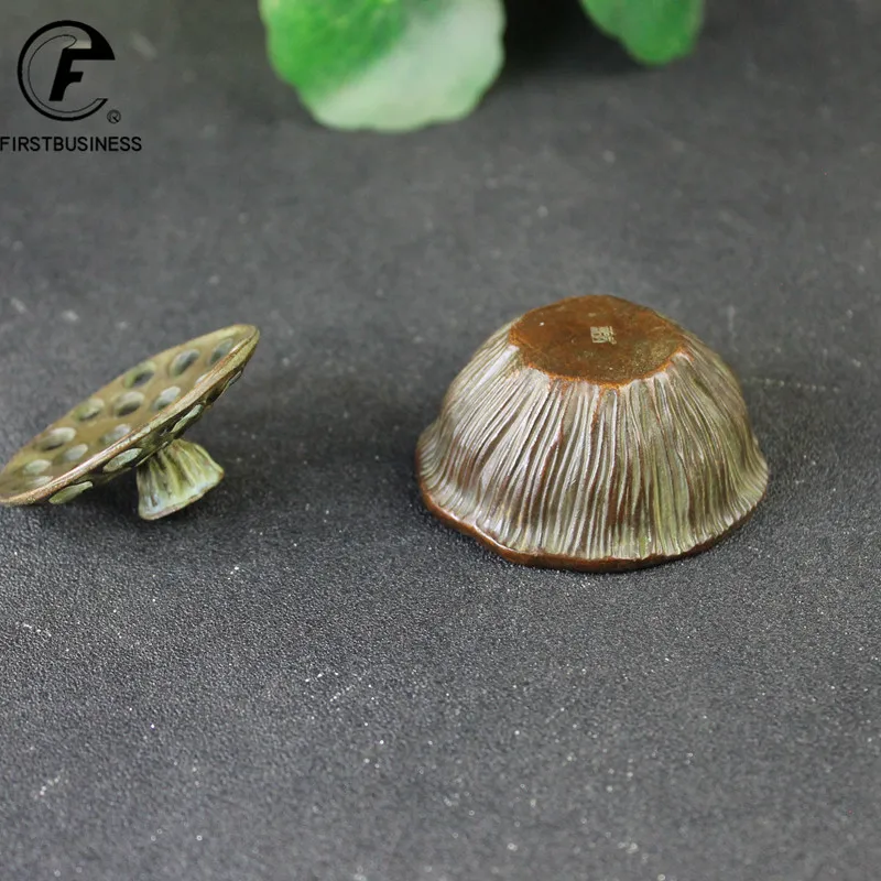 Медная подставка для семян лотоса под старину стандартная китайская винтажная