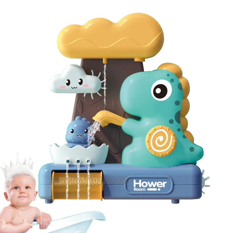 

Детские Игрушки для ванны, мультяшный динозавр, распылитель воды, водный распылитель, развлекательные игры для ванны, игрушка Монтессори для малышей от 1 до 2 лет